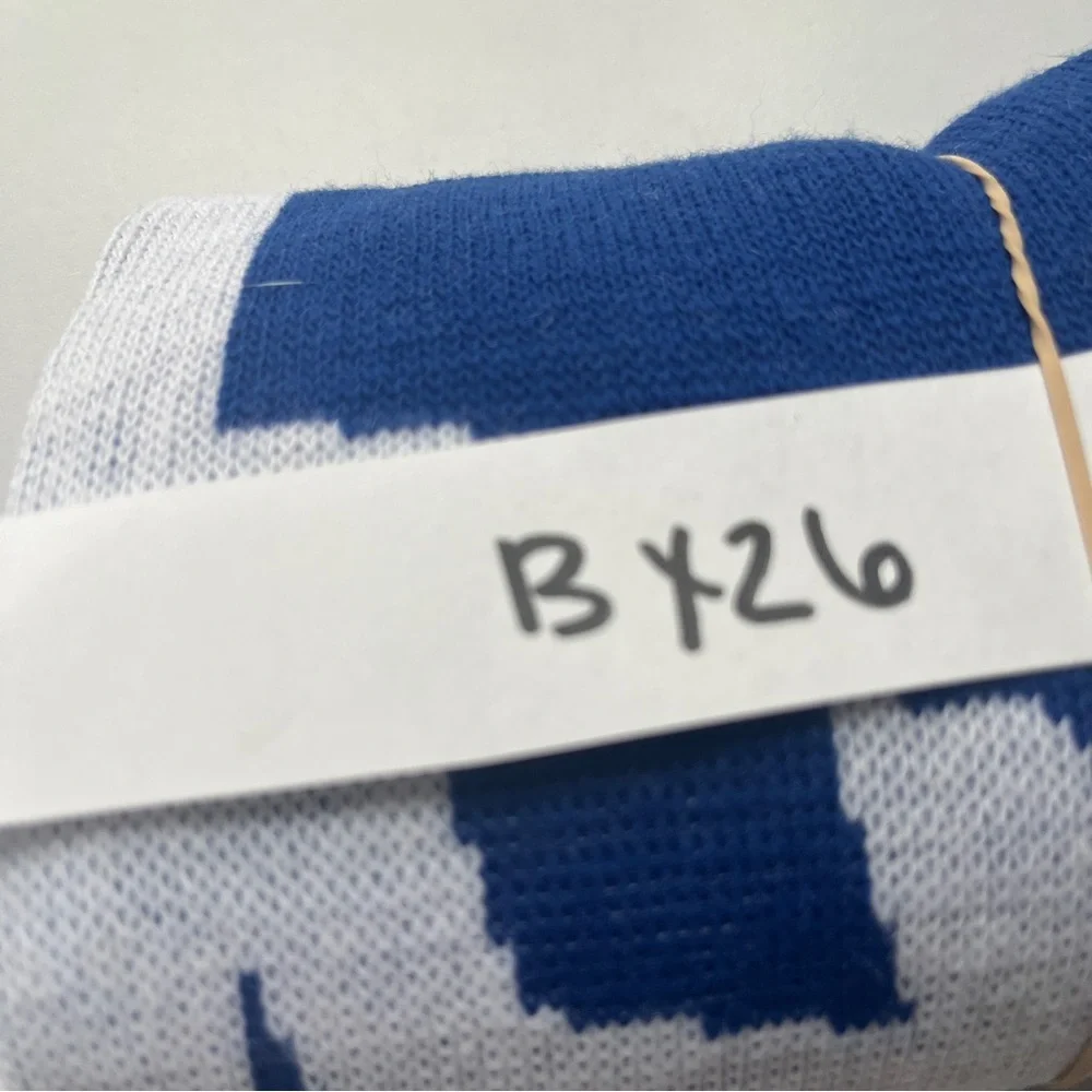 Stylish Blue and White Men's Soccer Futbol Scarf